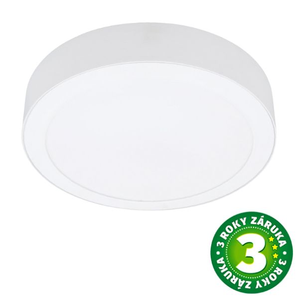 Prémiový přisazený LED panel 12W 1080lm, denní, kruhový, 16,8cm, 3 roky